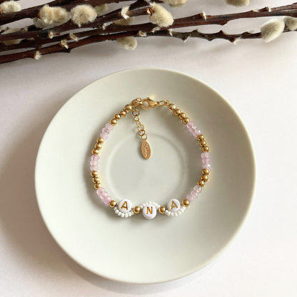Custom Jade name or phrase bracelet