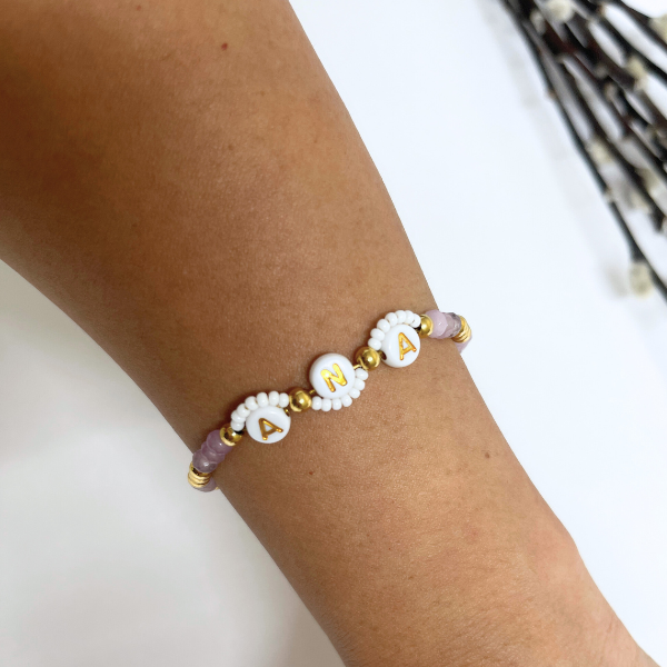 Custom Jade name or phrase bracelet